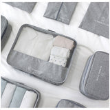 DS BS Travel Storage Luggage Organizer Pouch Set of 7-Beige