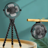 DS BS USB Rechargeable Flexible Tripod Baby Stroller Fan-Black