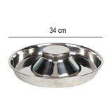 DS BS Stainless Steel Slow Feeder Dog Bowls-34CM