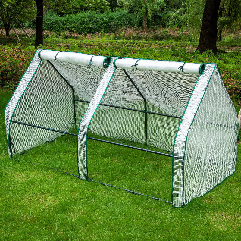 DS BS Mini Garden Plant Flower Greenhouse with Roll Up Curtains Door 180cm
