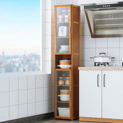 DS BS 7 Tier Bamboo Free Standing Multifunctional Cabinet Rack