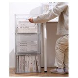 DS BS Clear Stackable Plastic Storage Case with Magnetic Lid