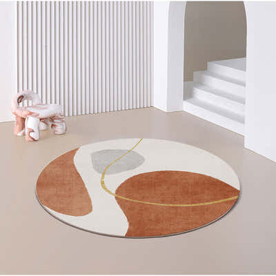 DS BS Modern Abstract Non-Shedding Area Round Rug Autumn-160cm