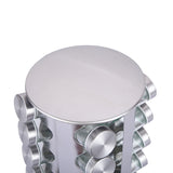 DS BS Revolving 20-Jar Countertop Spice Rack Stainless Steel