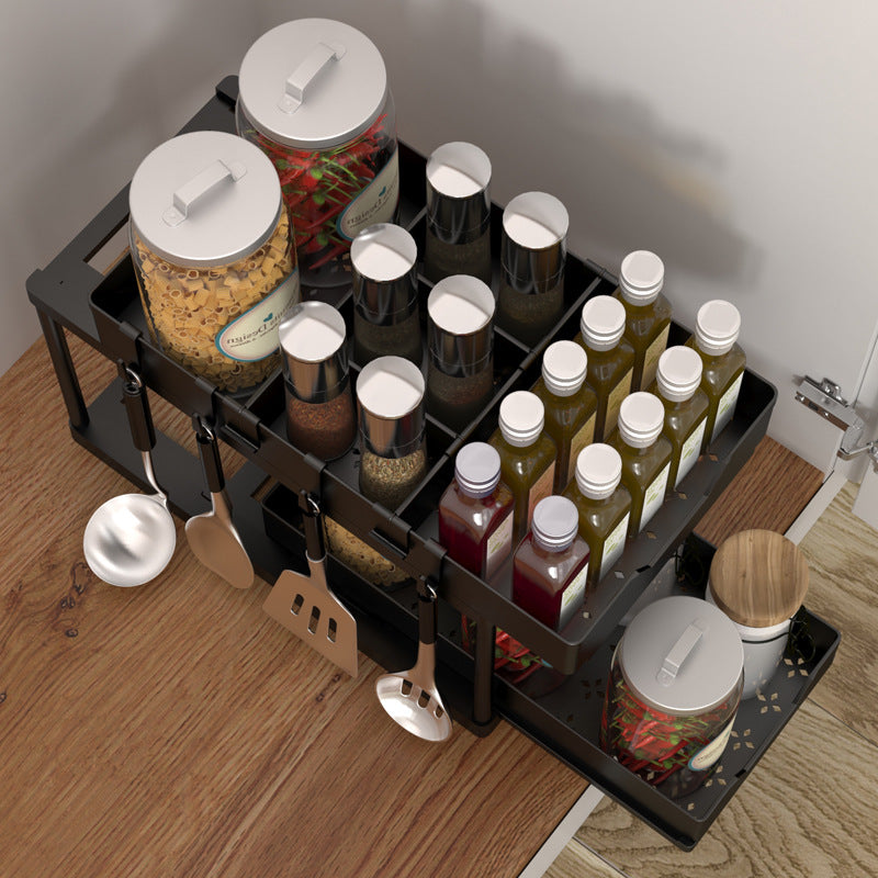 DS BS 2-Tier Kitchen/Under-Sink Slim Pull Out Sliding Storage