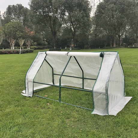 DS BS Mini Garden Plant Flower Greenhouse with Roll Up Curtains Door 120cm