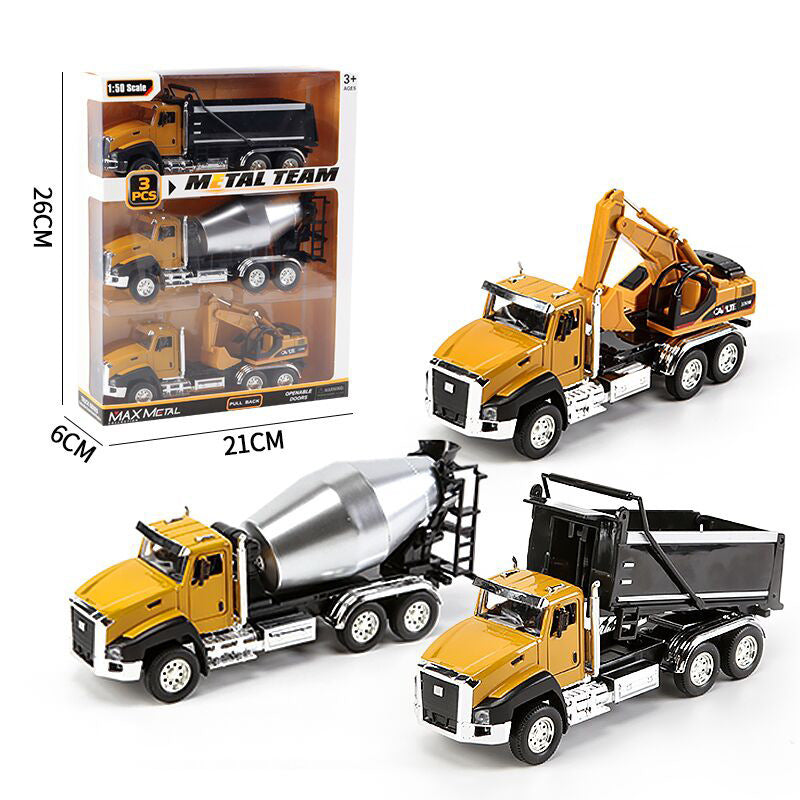 DS BS Metal Team Engineering Vehicle Model Toys Set