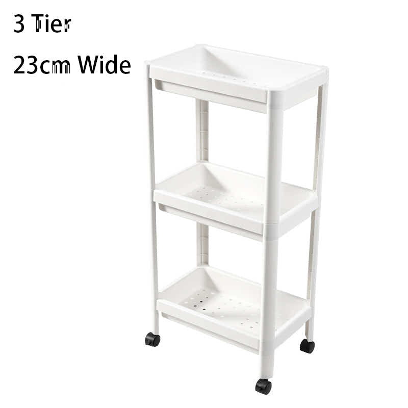 DS BS 3 Tier Wide Slide-Out Trolley Rack Shelf Organizer