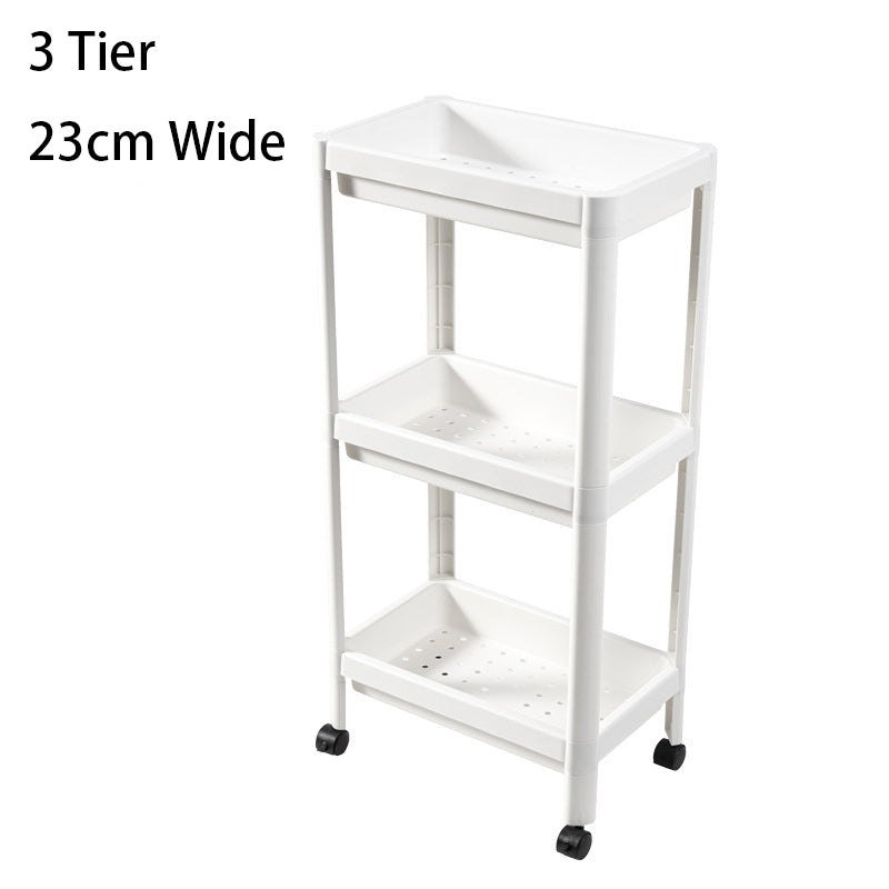 DS BS 3 Tier Wide Slide-Out Trolley Rack Shelf Organizer