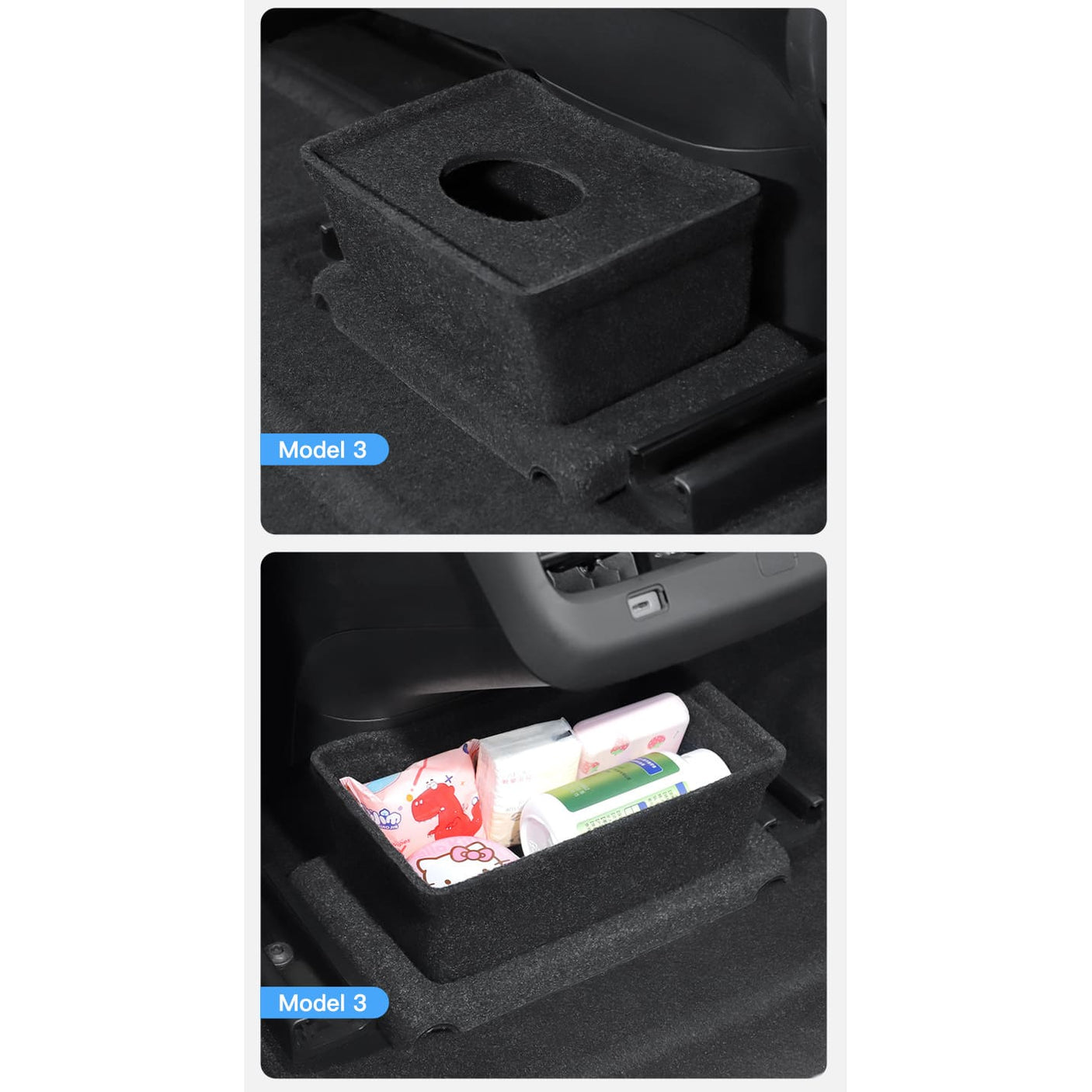 DS BS Tesla Model 3 Rear Center Console Organizer