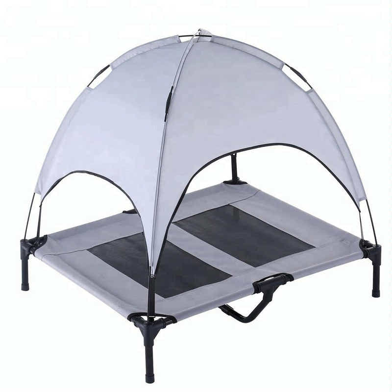 DS BS Elevated Outdoor Dog Bed with Canopy-L