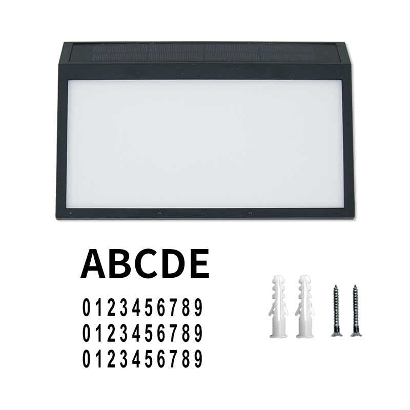 DS BS Outdoor Solar LED House Numbers Large Display Light