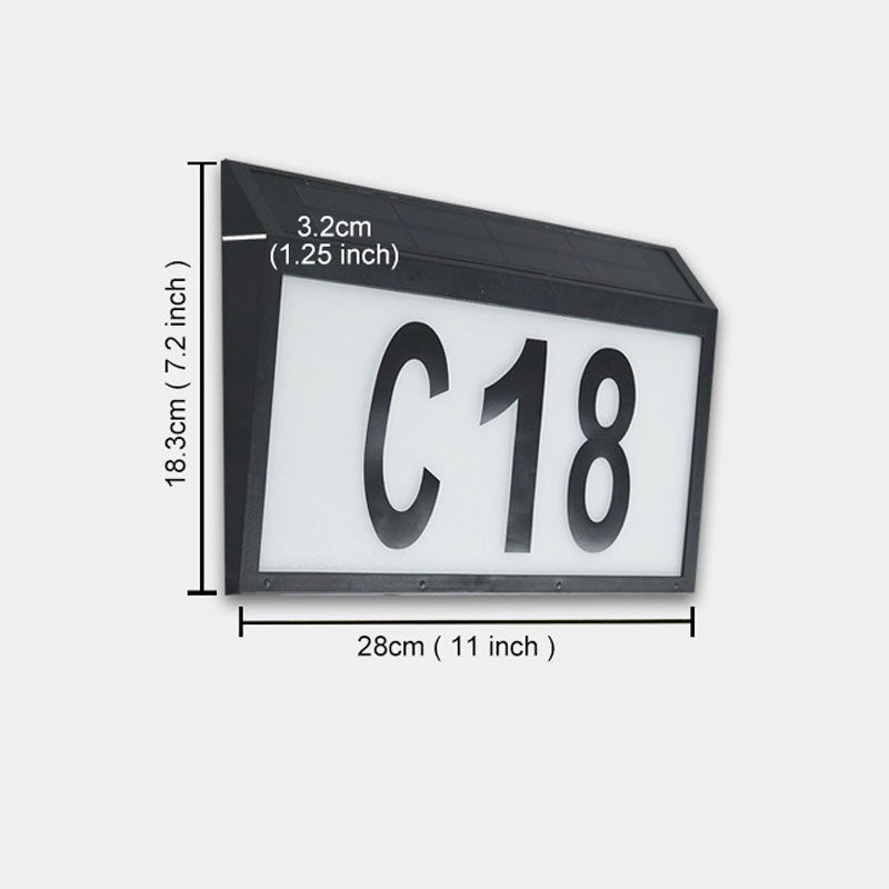 DS BS Outdoor Solar LED House Numbers Large Display Light