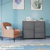 DS BS 5 Drawers Steel Frame Fabric Storage Tower