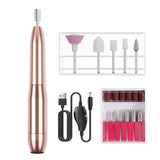 DS BS Electric Nail Polisher with 11 Pcs Drill Bit-Sliver