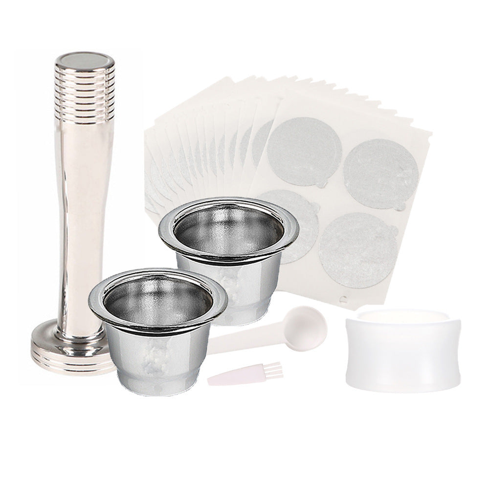DS BS 106pcs Stainless Steel Refillable Coffee Capsules Cup for Nespresso