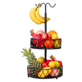 DS BS 2-Tier Fruit Basket Bowl with Banana Hanger