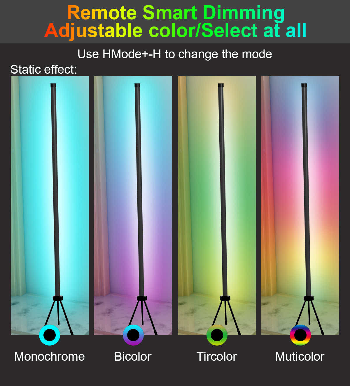 DS BS Smart APP RC Control LED RGB Floor Lamp with Music Sync