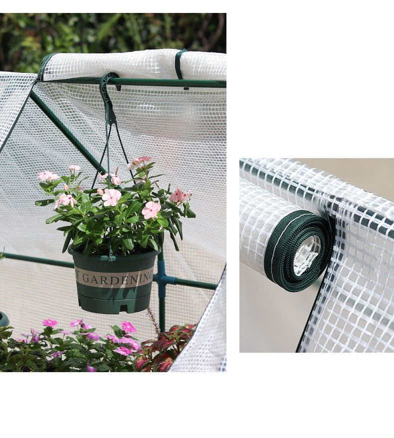 DS BS Mini Garden Plant Flower Greenhouse with Roll Up Curtains Door 120cm