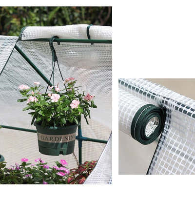 DS BS Mini Garden Plant Flower Greenhouse with Roll Up Curtains Door 180cm