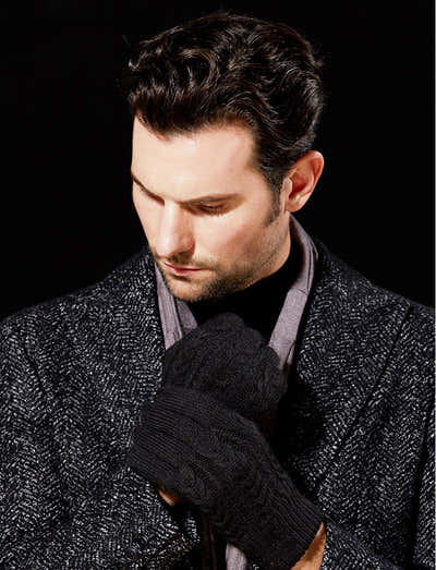 DS BS Windproof Outdoor Full Finger Touch Screen Gloves XL-Black