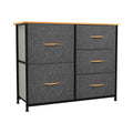 DS BS 5 Drawers Steel Frame Fabric Storage Tower