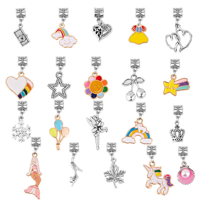 DS BS 63 Pcs DIY Charm Bracelet Making Kit-Multicolor