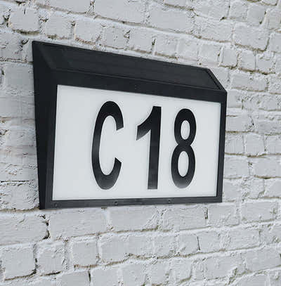 DS BS Outdoor Solar LED House Numbers Large Display Light