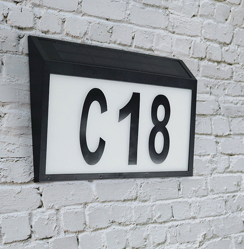 DS BS Outdoor Solar LED House Numbers Large Display Light