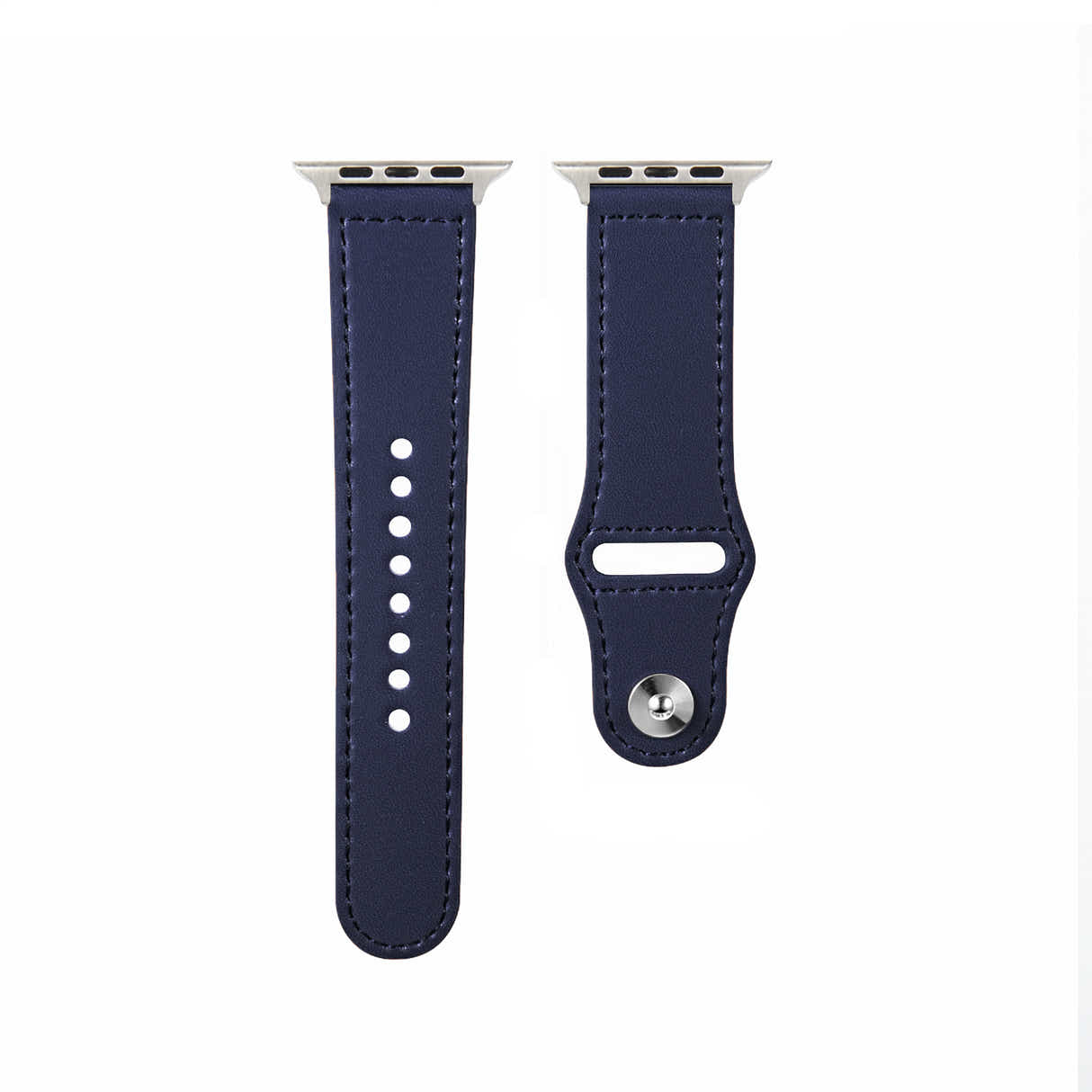 DS BS Leather Bands Compatible With Apple Watch Band for 42MM 44MM 45MM-Blue