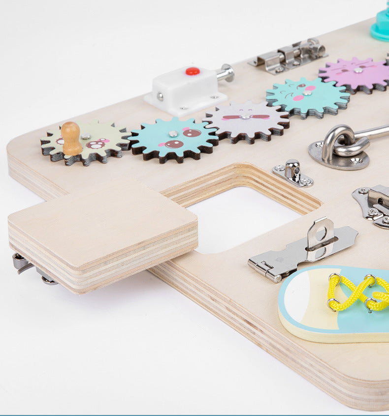 DS BS Wooden Montessori Activity Educational Learning  Busy Board