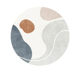 DS BS Modern Abstract Non-Shedding Area Round Rug Indigo-140cm