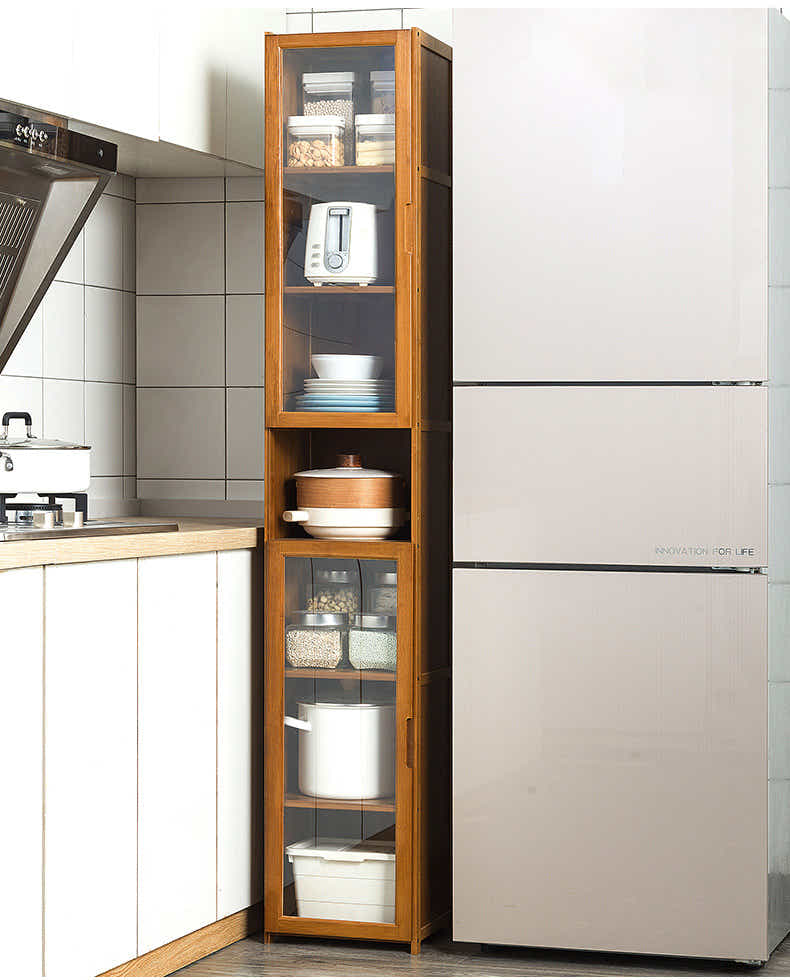 DS BS 7 Tier Bamboo Free Standing Multifunctional Cabinet Rack