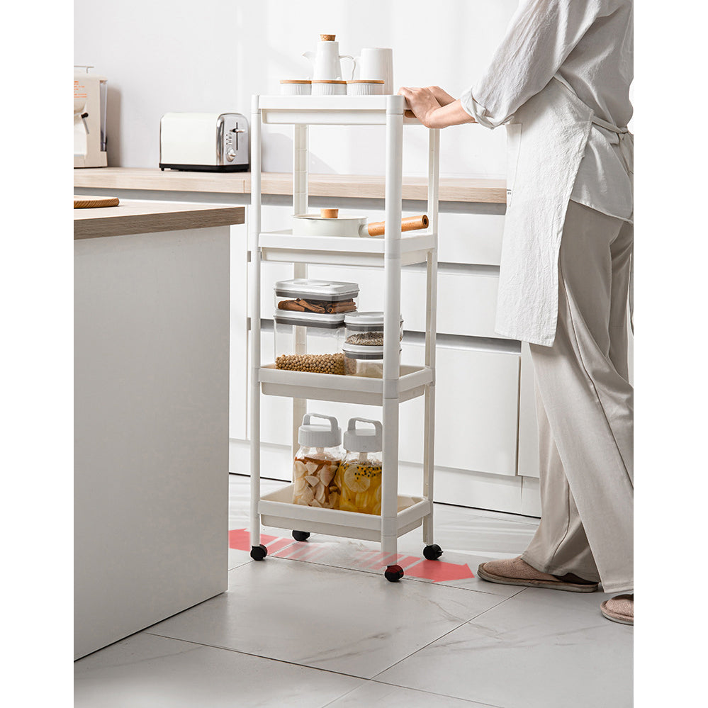 DS BS 3 Tier Wide Slide-Out Trolley Rack Shelf Organizer