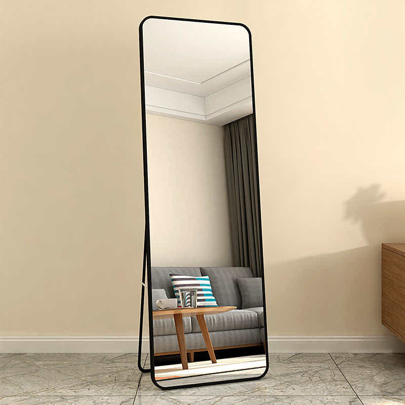 DS BS Aluminum Alloy Frame Round Corner HD Full Size Body Mirror 160x50 cm