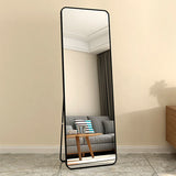 DS BS Aluminum Alloy Frame Round Corner HD Full Size Body Mirror 160x50 cm