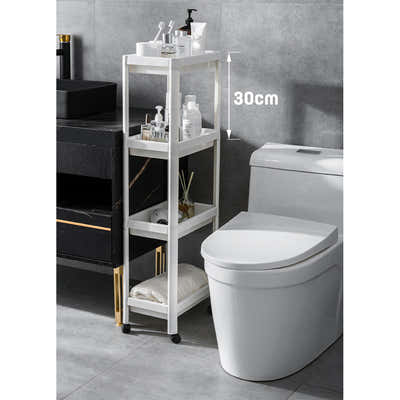 DS BS 3 Tier Wide Slide-Out Trolley Rack Shelf Organizer