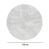 DS BS Modern Abstract Non-Shedding Area Round Rug Maze-120cm
