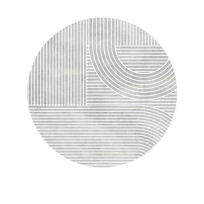 DS BS Modern Abstract Non-Shedding Area Round Rug Maze-120cm