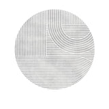 DS BS Modern Abstract Non-Shedding Area Round Rug Maze-120cm