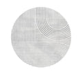 DS BS Modern Abstract Non-Shedding Area Round Rug Maze-140cm