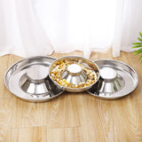 DS BS Stainless Steel Slow Feeder Dog Bowls-34CM