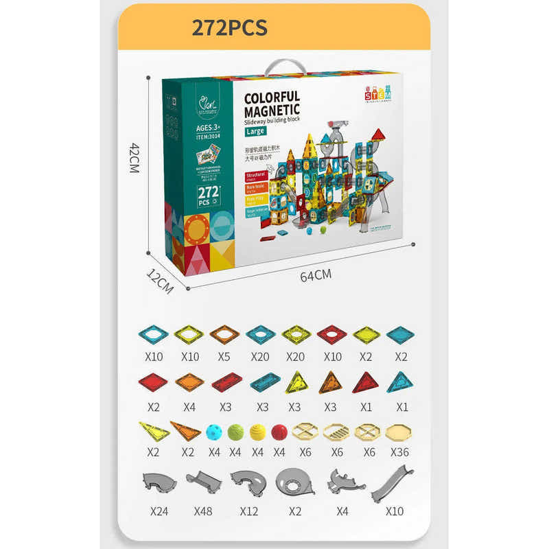 DS BS Magnetic Building Blocks Educational STEM Toys-272PCS