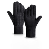 DS BS Windproof Outdoor Full Finger Touch Screen Gloves XL-Black