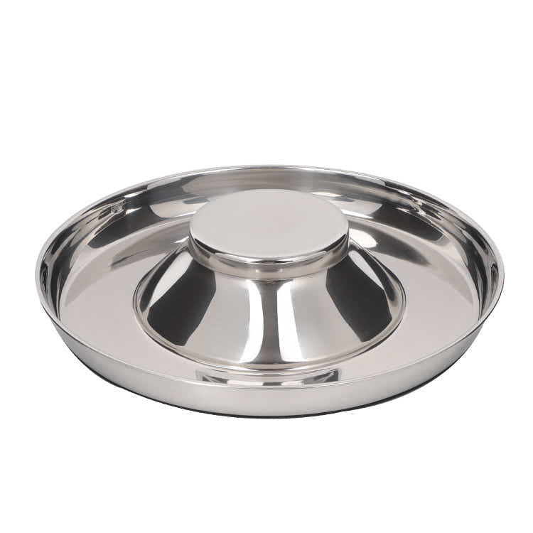 DS BS Stainless Steel Slow Feeder Dog Bowls-34CM