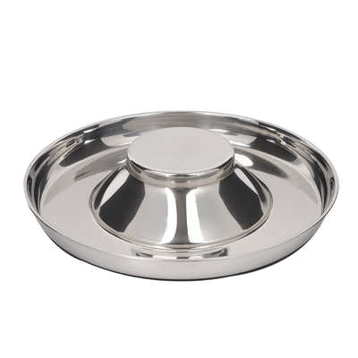 DS BS Stainless Steel Slow Feeder Dog Bowls-34CM