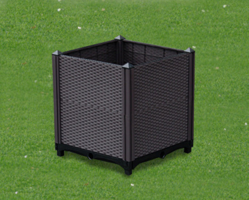 DS BS Metal Garden Arbor Wedding Arch Rack Stand with 2 Planting Box