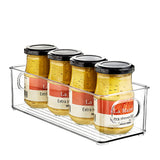 DS BS 5Pcs Clear Refrigerator Organizer with Cutout Handles