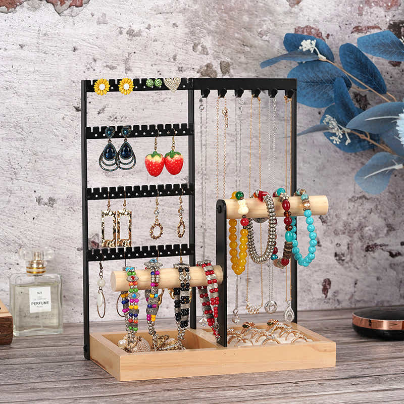 DS BS 4-Tier Hanging Jewelry Organizer Necklace Stand Holder