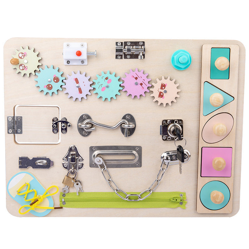 DS BS Wooden Montessori Activity Educational Learning  Busy Board
